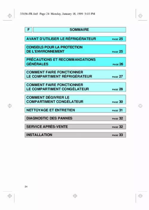 Mode d'emploi WHIRLPOOL ARL 419/H