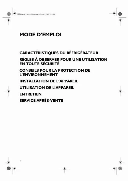 Mode d'emploi WHIRLPOOL ARL 537-LH