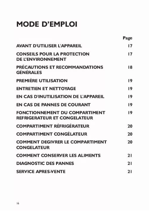 Mode d'emploi WHIRLPOOL ARL 777/A-LH