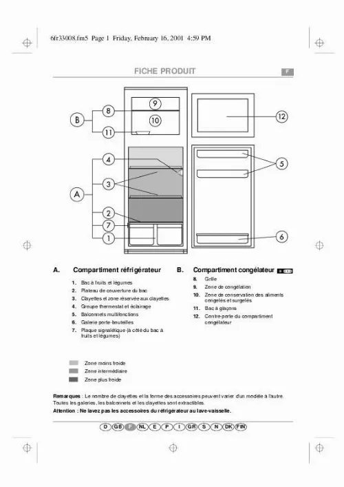 Mode d'emploi WHIRLPOOL ART 538/H