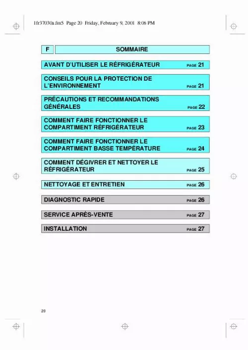 Mode d'emploi WHIRLPOOL ART 5720/H