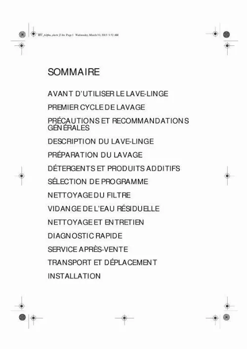 Mode d'emploi WHIRLPOOL AWE 6722