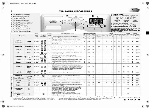 Mode d'emploi WHIRLPOOL AWOE AS 9769