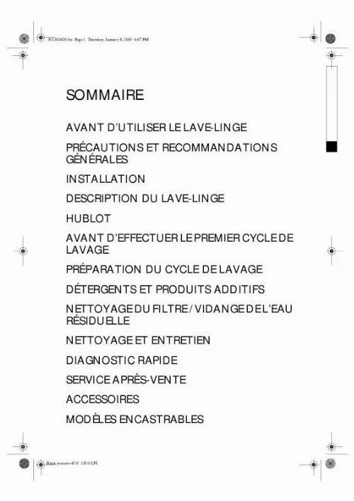 Mode d'emploi WHIRLPOOL AWZ 812 D