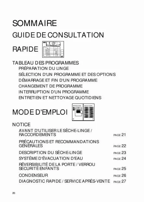 Mode d'emploi WHIRLPOOL AWZ EXPERT C