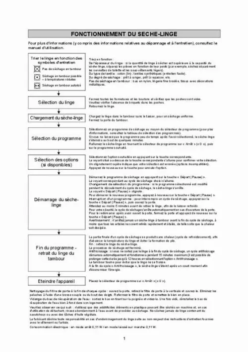 Mode d'emploi WHIRLPOOL AZA9321