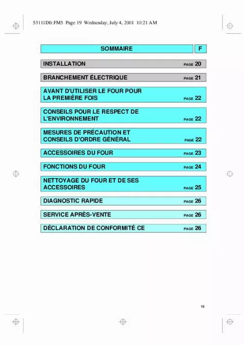 Mode d'emploi WHIRLPOOL BEZH 3000 IN