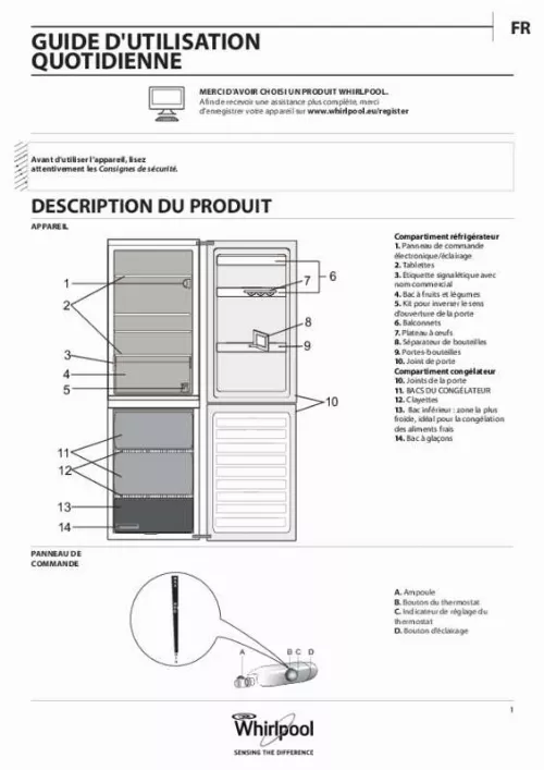 Mode d'emploi WHIRLPOOL BLF7001OX