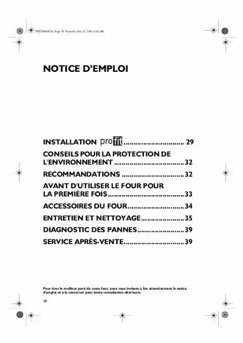 Mode d'emploi WHIRLPOOL BLHP 5969 IN