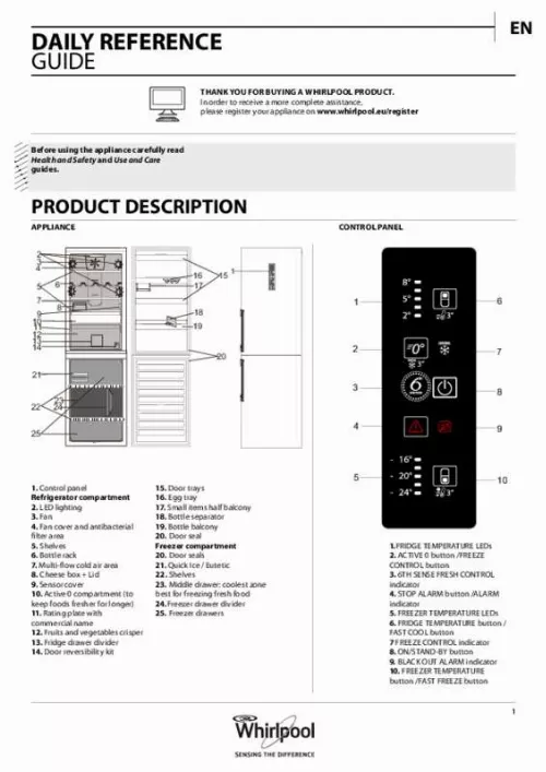 Mode d'emploi WHIRLPOOL BSNF9582OX