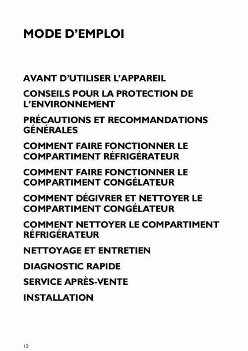 Mode d'emploi WHIRLPOOL DD SEALINE