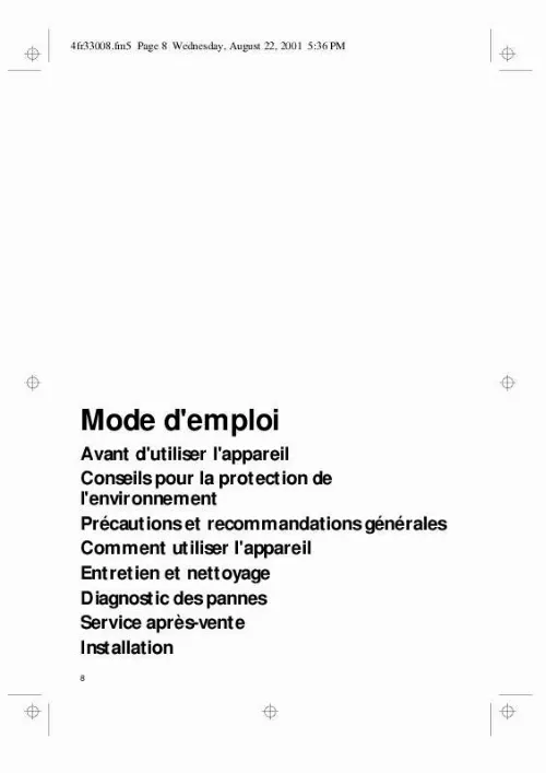 Mode d'emploi WHIRLPOOL DDE 5860 AL