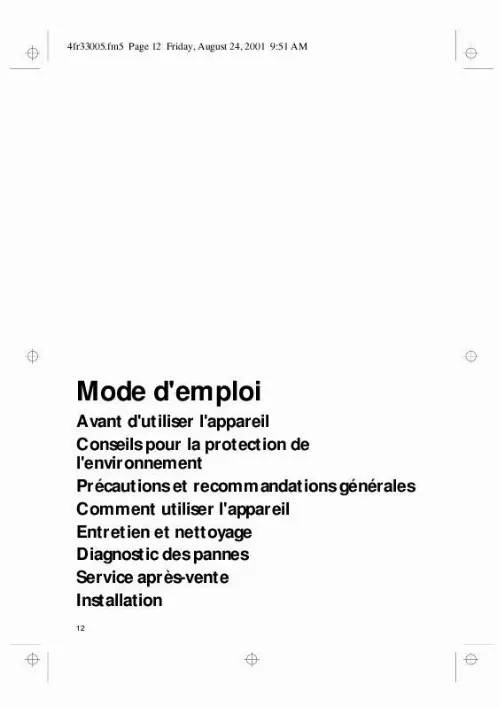 Mode d'emploi WHIRLPOOL DF 1362 WS