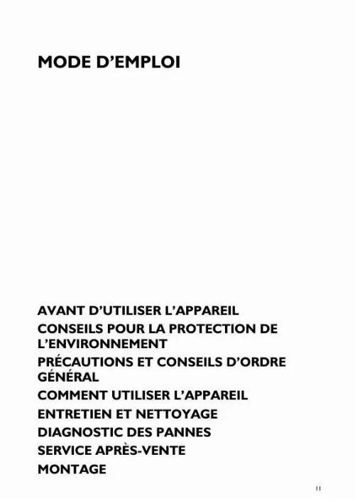 Mode d'emploi WHIRLPOOL DFH 5363 IN COOKER