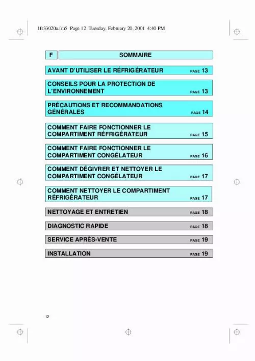 Mode d'emploi WHIRLPOOL DP 2220