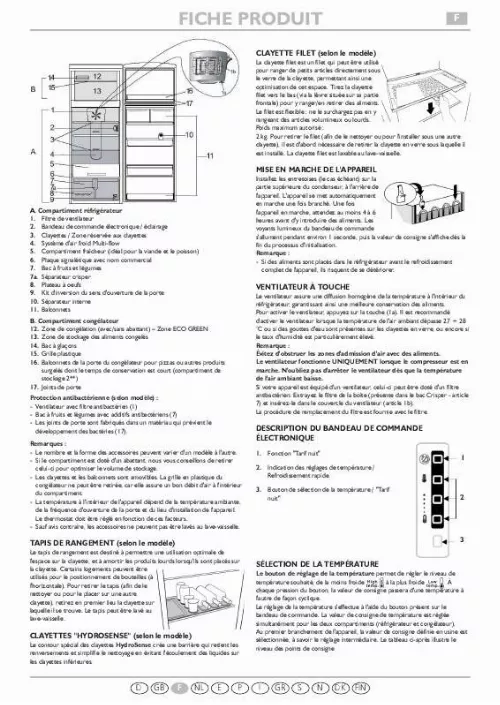 Mode d'emploi WHIRLPOOL DPA 290 NF/EG/IS