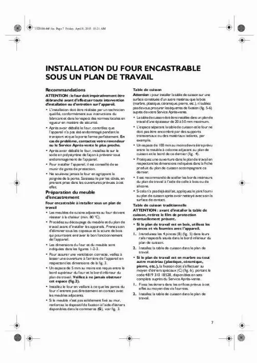 Mode d'emploi WHIRLPOOL EGN 5800 IN