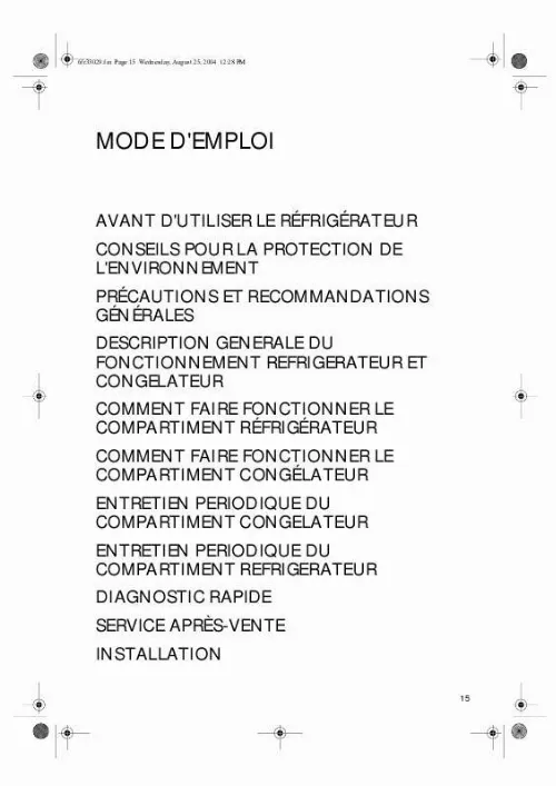 Mode d'emploi WHIRLPOOL EKI 260