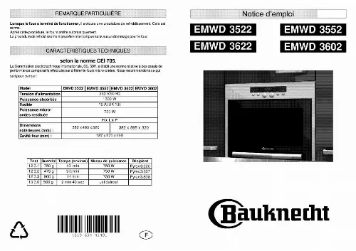 Mode d'emploi WHIRLPOOL EMWD 3622