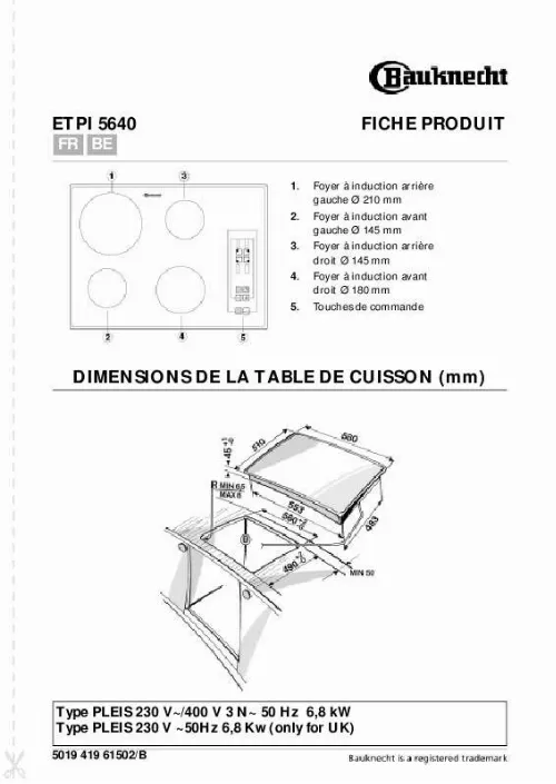 Mode d'emploi WHIRLPOOL ETPI 5640 IN