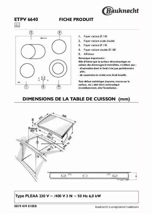 Mode d'emploi WHIRLPOOL ETPV 6640 NE