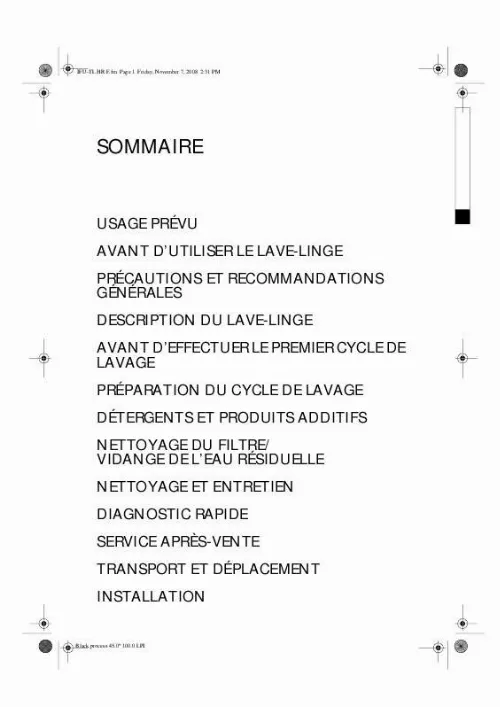 Mode d'emploi WHIRLPOOL EV 1045