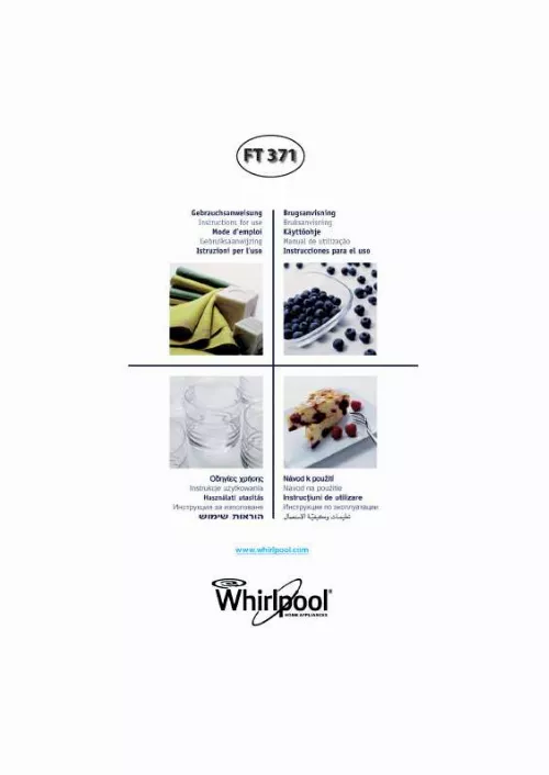 Mode d'emploi WHIRLPOOL FT 371 WH