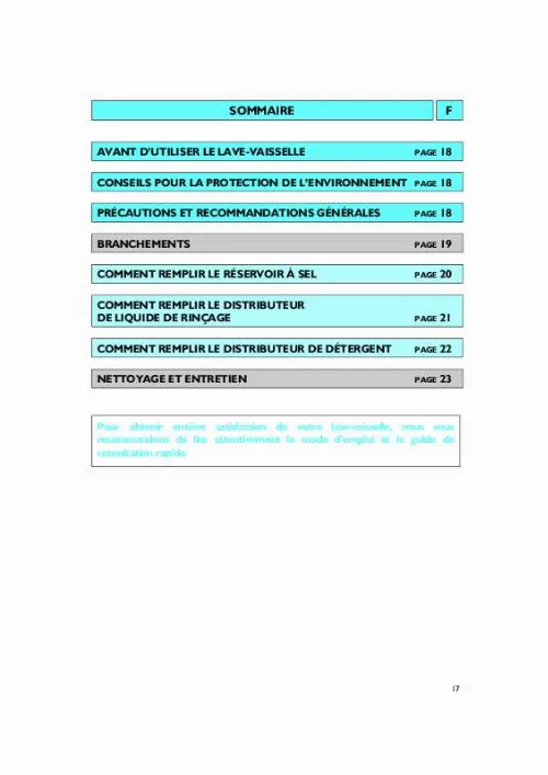 Mode d'emploi WHIRLPOOL FUN 630 S SW