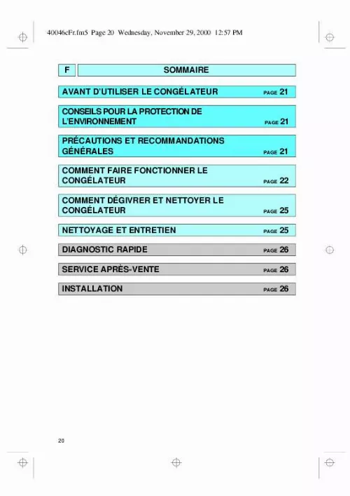 Mode d'emploi WHIRLPOOL GKA 1400