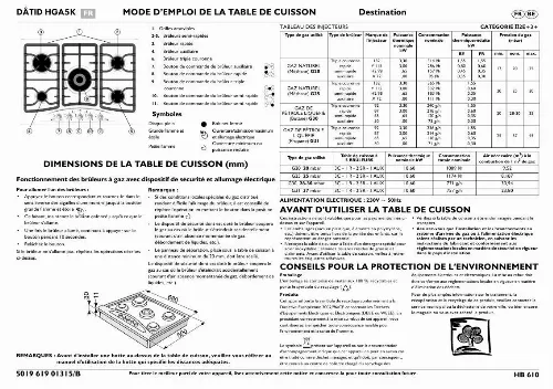 Mode d'emploi WHIRLPOOL HB 610 S