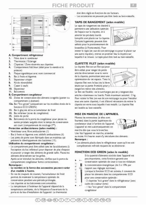 Mode d'emploi WHIRLPOOL KG304A IO