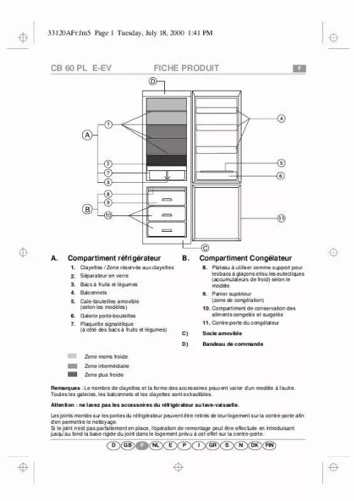 Mode d'emploi WHIRLPOOL KGB 3300