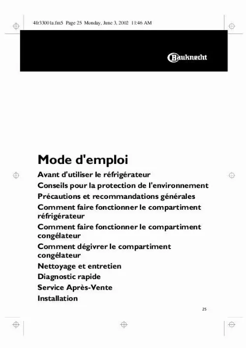 Mode d'emploi WHIRLPOOL KGEA SYMPHONY 335