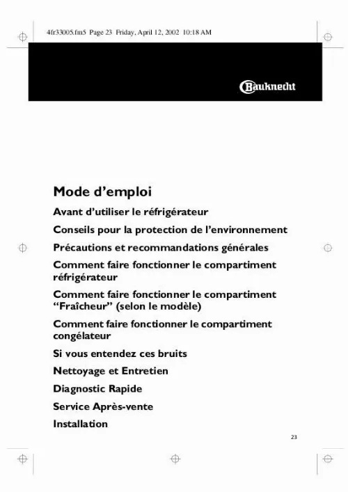 Mode d'emploi WHIRLPOOL KGNB 3900/1