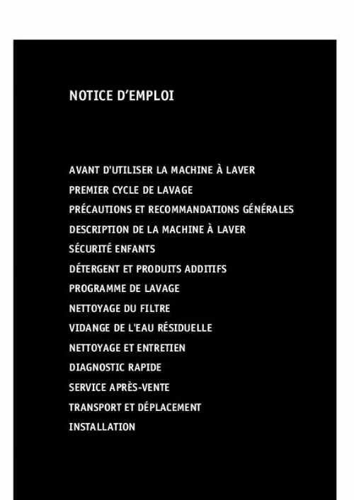 Mode d'emploi WHIRLPOOL KING SIZE 1000