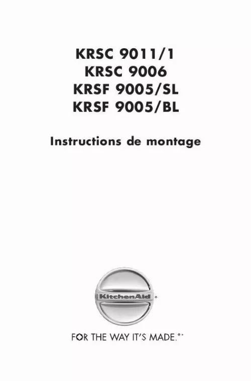 Mode d'emploi WHIRLPOOL KRSC 9005/A