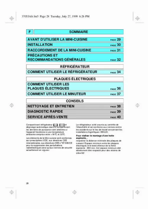 Mode d'emploi WHIRLPOOL MK 1113/0-L