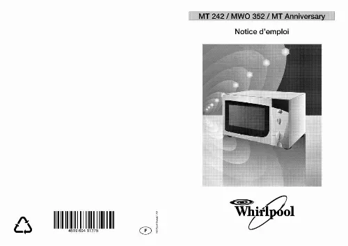 Mode d'emploi WHIRLPOOL MT 242 BLACK