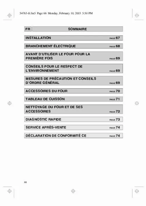 Mode d'emploi WHIRLPOOL OBI 105 W