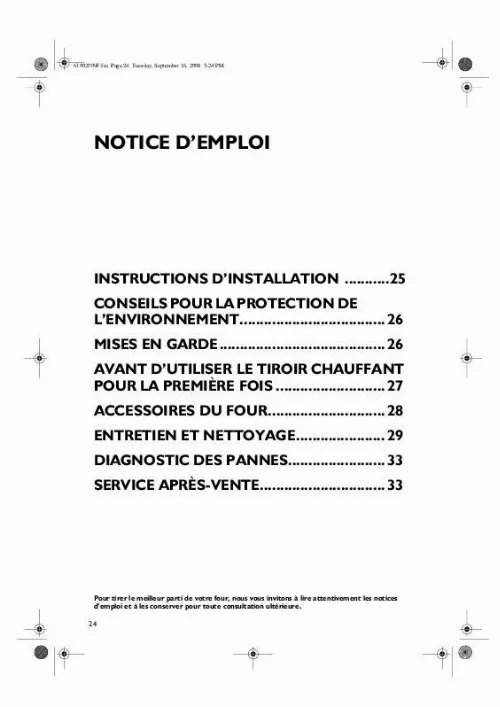 Mode d'emploi WHIRLPOOL OVN 608 S