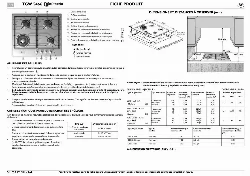 Mode d'emploi WHIRLPOOL TGW 5466/IN/01