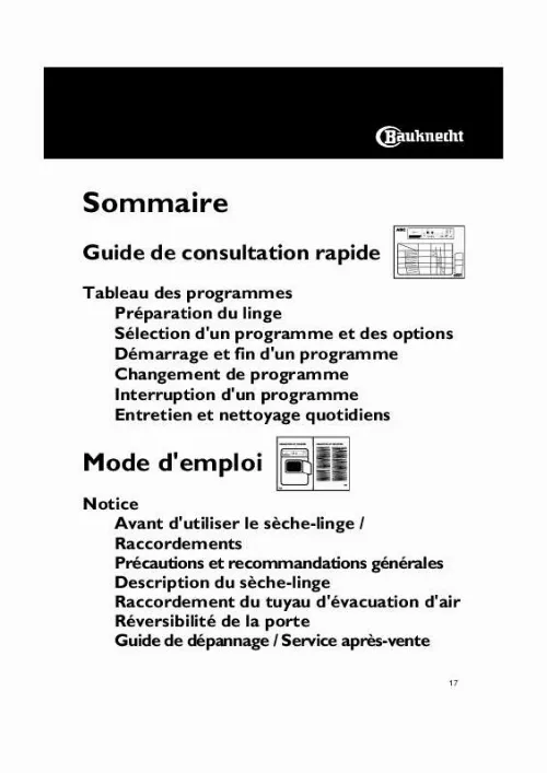 Mode d'emploi WHIRLPOOL TRA STAREDITION