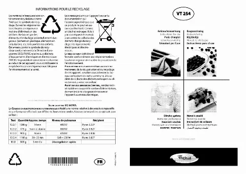 Mode d'emploi WHIRLPOOL VT 254 / SL