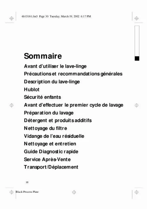 Mode d'emploi WHIRLPOOL WAD 6760