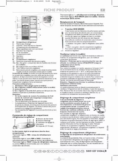 Mode d'emploi WHIRLPOOL WBE3412 XF