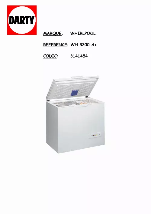 Mode d'emploi WHIRLPOOL WH 3200