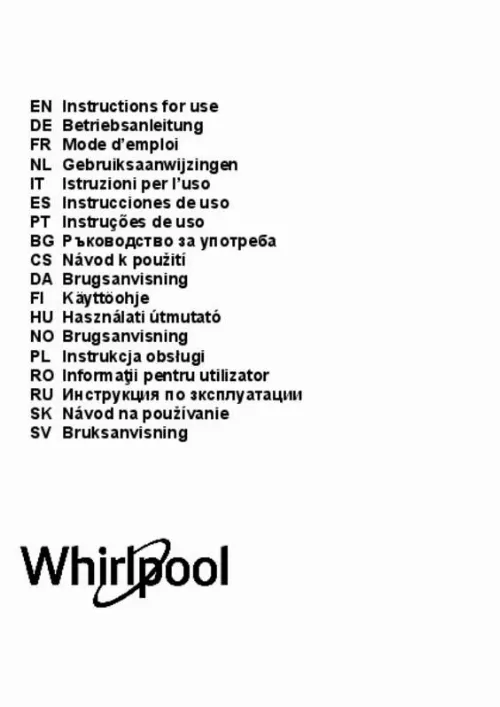 Mode d'emploi WHIRLPOOL WHG96AMX