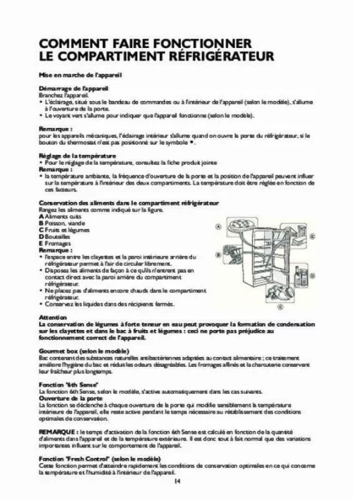 Mode d'emploi WHIRLPOOL WME14002W