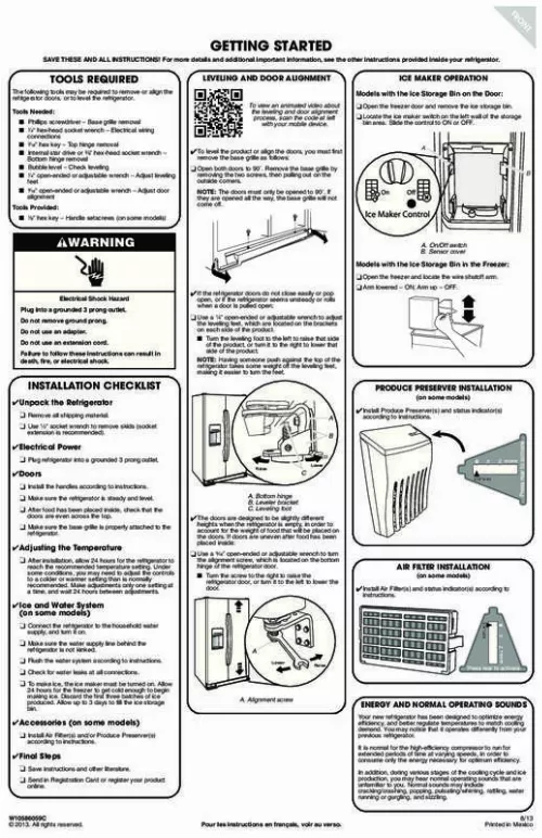 Mode d'emploi WHIRLPOOL WRS965CIAM