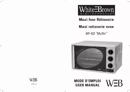 Mode d'emploi WHITE & BROWN MF 423 MUFFIN